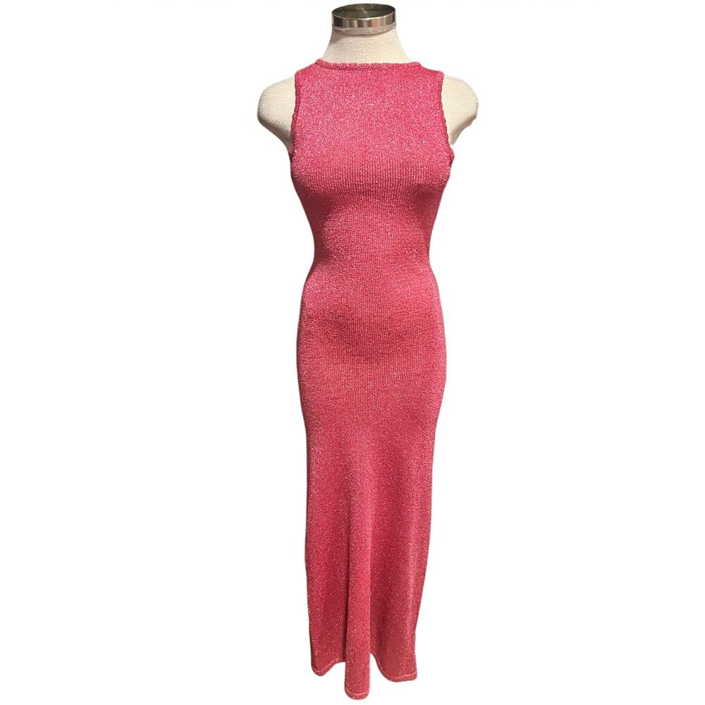 Princess Polly Tourista Maxi Dress Hot Pink Unlined Size  2 NWT - Picture 2 of 10
